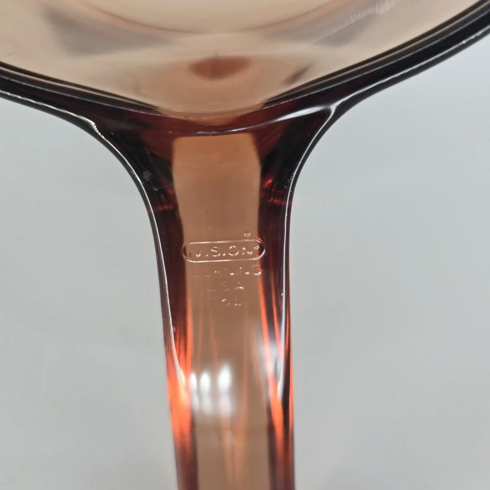 Vintage Corning Visions Amber 1.5L Glass Saucepan Brown Cookware